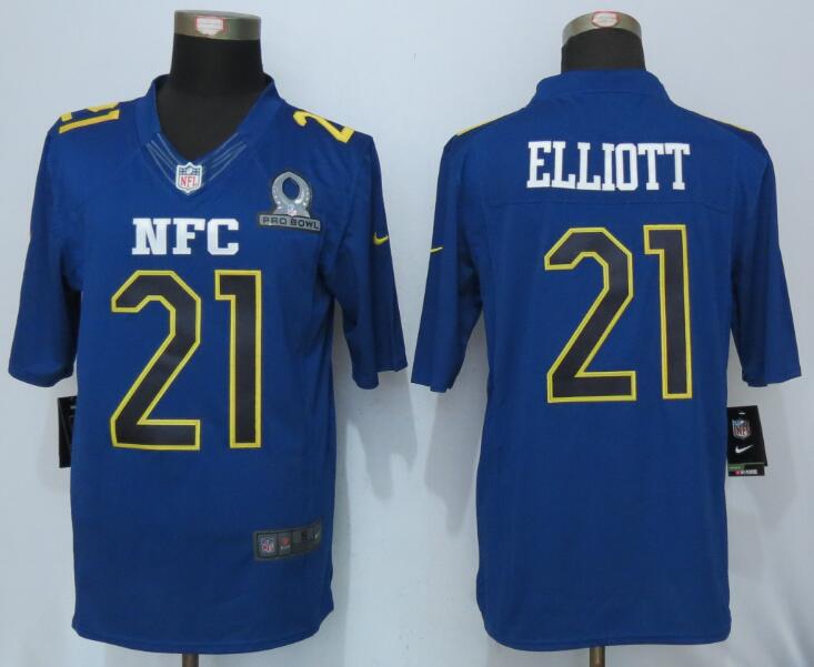 Nike Dallas Cowboys 21 Elliott Nike Navy 2017 Pro Bowl Limited Jersey